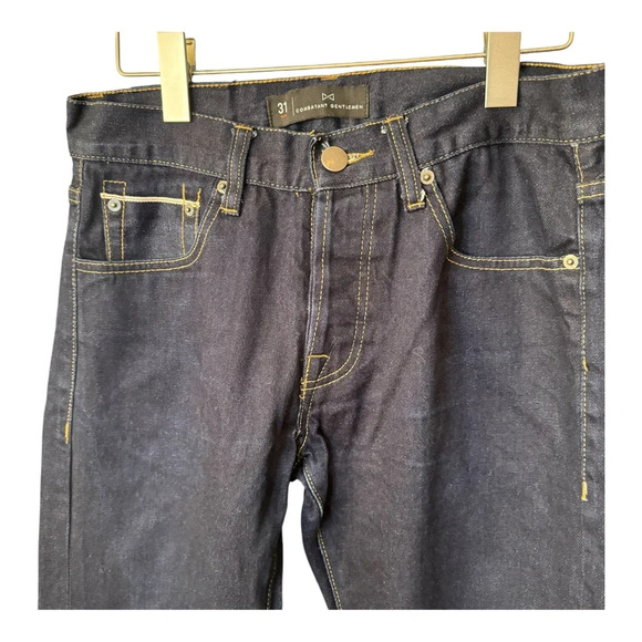 COMBATANT GENTLEMEN 100% Cotton Selvedge Button Fly Slim Straight Jeans. 31 - Picture 4 of 14